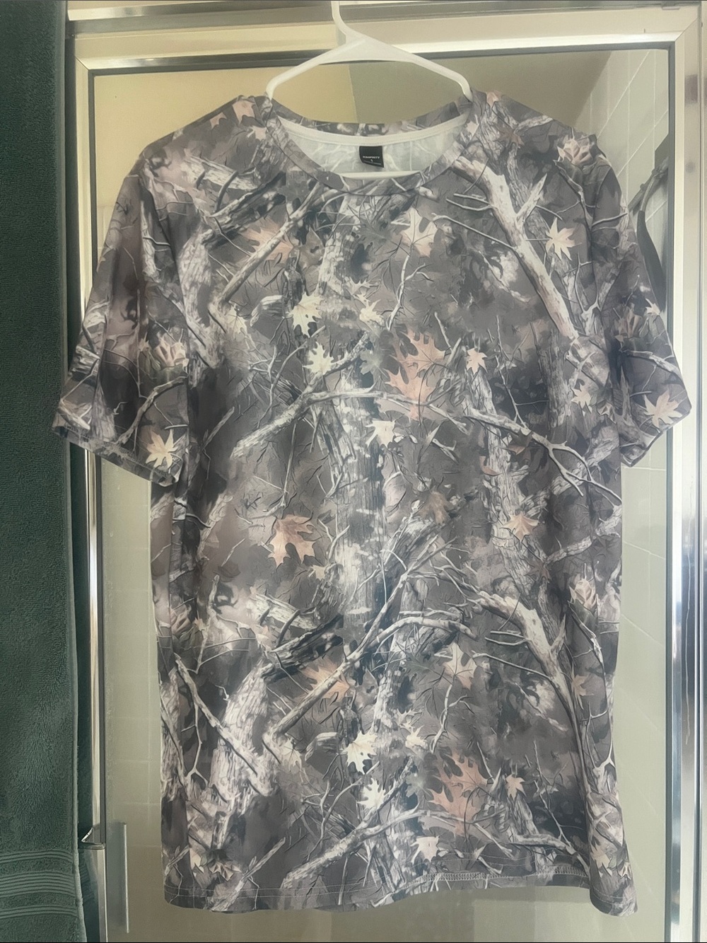 Men's Camouflage Short-Sleeve Shirt - Gray/Tan